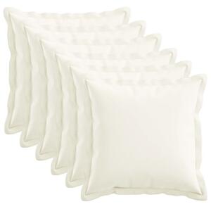 Presvlaka za jastuk 6 pcs HOUTEN Bijela 45 x 45 cm Umjetni lan - Bijela 45 x 45 cm 6