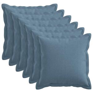 Jastuk s jastukom HOUTEN 6 kom. Traper plava Umjetni lan - Trapere plave boje 35 x 35 cm 6