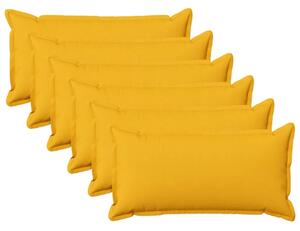 Presvlaka za jastuk 6 pcs HOUTEN Svijetlo žuta 40 x 80 cm - Svjetložuta 40 x 80 cm 6