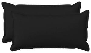 Presvlaka za jastuk 2 pcs HOUTEN Crna 40 x 70 cm Umjetni lan - Crna 40 x 70 cm 2