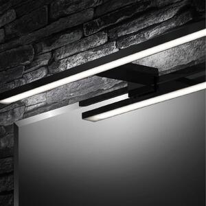 Briloner Dun Brilo LED svjetiljka za ogledalo, IP44, širina 60 cm, Crno, kupaonica, Metal