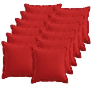Presvlaka za jastuk 12 pcs HOUTEN Crvena 40 x 40 cm Umjetni lan - Crvena 40 x 40 cm 12