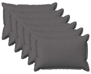 Presvlaka za jastuk 6 pcs HOUTEN Svjetlosiva 30 x 50 cm - Svjetlosiva 30 x 50 cm 6