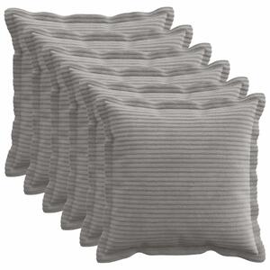 Presvlaka za jastuk 6 kom. HOUTEN Svjetlosiva 35 x 35 cm Kord - Svjetlosiva 35 x 35 cm 6