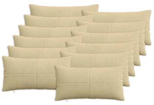 Presvlaka za jastuk 12 pcs ALMELO Siva zelena 40 x 80 cm Kord - Svijetlo zelena siva 40 x 80 cm 12