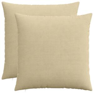 Presvlaka za jastuk 2 pcs HEERLEN Zelena Siva 65 x 65 cm Kord - Svijetlo zelena siva 65 x 65 cm 2