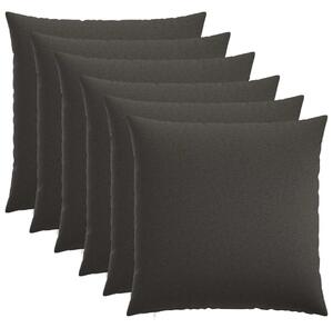 Presvlaka za jastuk 6 kom. HEERLEN Tamnosiva 80 x 80 cm Tkanina - Tamnosiva 80 x 80 cm 6