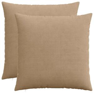 Presvlaka za jastuk 2 pcs HEERLEN Smeđa 65 x 65 cm Kord - Smeđa 65 x 65 cm 2