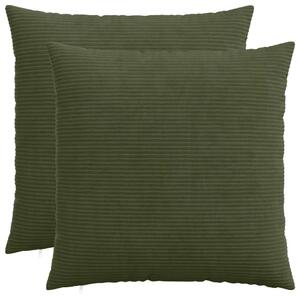 Presvlaka za jastuk 2 pcs HEERLEN Zelena 65 x 65 cm Kord - Zelena 65 x 65 cm 2