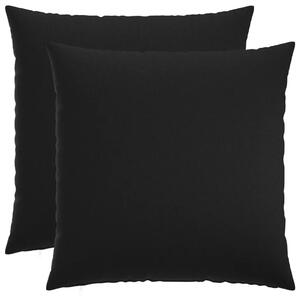 Presvlaka za jastuk 2 kom. HEERLEN Crna 65 x 65 cm Tkanina - Crna 65 x 65 cm 2