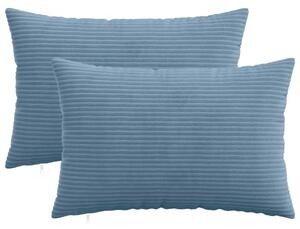 Presvlaka za jastuk 2 pcs HEERLEN Plava 50 x 70 cm Kord - Plava 50 x 70 cm 2