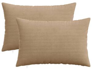 Presvlaka za jastuk 2 pcs HEERLEN Smeđa 40 x 60 cm Kord - Smeđa 40 x 60 cm 2