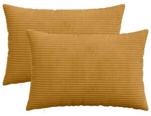 Presvlaka za jastuk 2 pcs HEERLEN Žuta 50 x 70 cm Kord - Žuta 50 x 70 cm 2