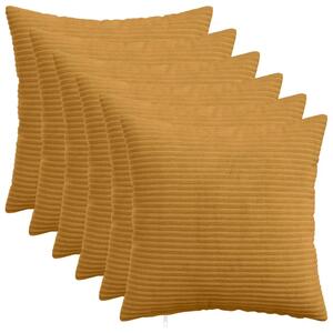 Presvlaka za jastuk 6 pcs HEERLEN Žuta 30 x 30 cm Kord - Žuta 30 x 30 cm 6