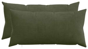 Presvlaka za jastuk 2 pcs HEERLEN Zelena 40 x 70 cm Kord - Zelena 40 x 70 cm 2