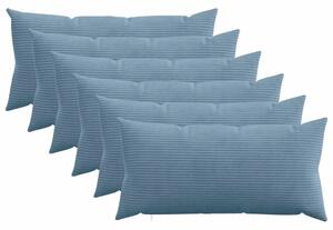 Presvlaka za jastuk 6 pcs HEERLEN Plava 40 x 70 cm Kord - Plava 40 x 70 cm 6