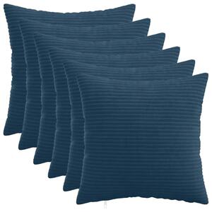 Presvlaka za jastuk 6 pcs HEERLEN Mornarsko plava 40 x 40 cm - Modra 40 x 40 cm 6
