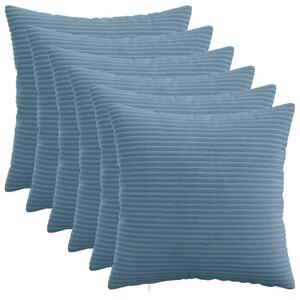 Presvlaka za jastuk 6 pcs HEERLEN Plava 30 x 30 cm Kord - Plava 30 x 30 cm 6