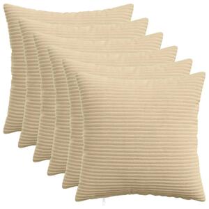 Presvlaka za jastuk 6 kom. HEERLEN Siva zelena 35 x 35 cm Kord - Svijetlo zelena siva 35 x 35 cm 6