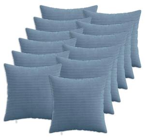 Presvlaka za jastuk 12 pcs HEERLEN Plava 40 x 40 cm Kord - Plava 40 x 40 cm 12