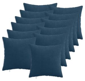 Presvlaka za jastuk 12 pcs HEERLEN Mornarsko plava 40 x 40 cm - Modra 40 x 40 cm 12