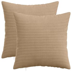 Presvlaka za jastuk 2 pcs HEERLEN Smeđa 30 x 30 cm Kord - Smeđa 30 x 30 cm 2