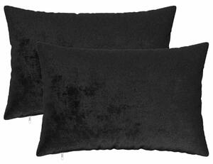 Presvlaka za jastuk 2 pcs HEERLEN Crna 30 x 50 cm Flanel - Crna 30 x 50 cm 2