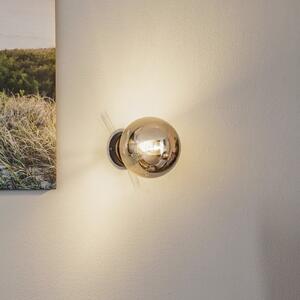 EMIBIG LIGHTING Zidna svjetiljka Glassy, crna, grafit, staklo, E14, Ø 14 cm, prigušiva, Crno, Dnevni boravak/blagovaonica, Staklo, Metak