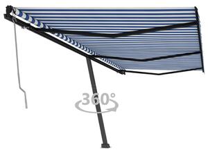 VidaXL Samostojeća automatska tenda 600 x 350 cm plavo-bijela