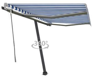 VidaXL Samostojeća automatska tenda 300 x 250 cm plavo-bijela