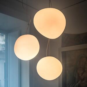 Foscarini Gregg media LED viseća svjetiljka, prigušljiva, prigušiva, Bijela, Dnevni boravak/blagovaonica, Staklo