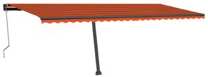 VidaXL Automatska tenda sa senzorom LED 600 x 350 cm narančasto-smeđa