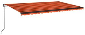 VidaXL Tenda na ručno uvlačenje 500 x 350 cm narančasto-smeđa