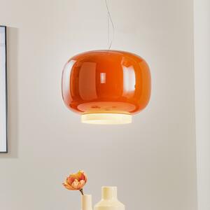 Foscarini Chouchin 1 LED visilica, narančasta, prigušiva, Naranča, Kuhinja, Staklo