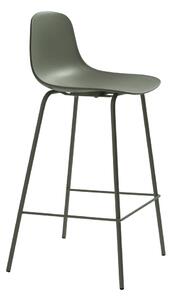 Kaki zelena plastična barska stolica (visine sjedala 67,5 cm) Whitby – Unique Furniture