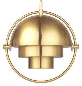 GUBI viseća svjetiljka Multi-Lite, Ø 27 cm, mesing/mesing, prigušiva, Zlato / mjed, Dnevni boravak/blagovaonica, Metal