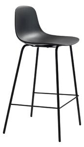 Crna plastična barska stolica (visine sjedala 67,5 cm) Whitby – Unique Furniture