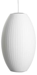 HAY viseća lampa Nelson Cigar Bubble M, Ø 33 cm, bijela, prigušiva, Bijela, Dnevni boravak/blagovaonica, Plastika