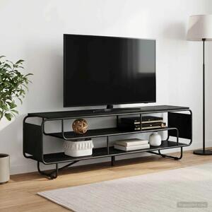 TV stalak 180 x 36 x 45 cm Crni hrast Konstruirano drvo - Crni hrast 180 x 36 x 45 cm