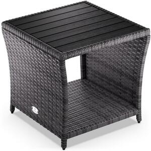 Sivi poliratanski pomoćni stolić CASARIA® 45 × 45 × 40 cm