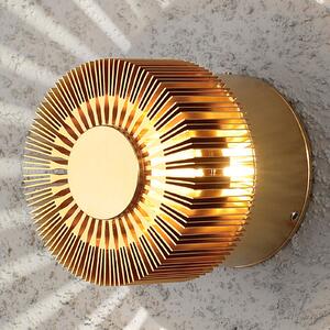 Konstsmide LED vanjska zidna svjetiljka Monza rays okrugla bronca 9cm, Bronca / stari mesing, Metal