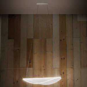 Stilnovo Diphy LED viseća svjetiljka, 76 cm, DALI prigušljiva, prigušiva, Bijela, Dnevni boravak/blagovaonica, Metal