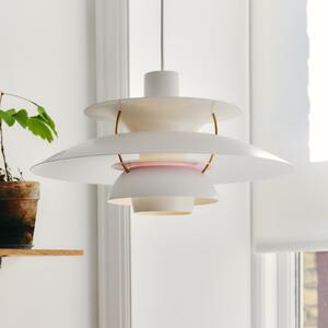 Louis Poulsen PH 5, dizajnerska viseća lampa, bijela, prigušiva, Bijela, Dnevni boravak/blagovaonica, Metal