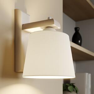 Lamkur Švedska zidna lampa s drvenim okvirom, antikno bijela, prigušiva, Bijela, Dnevni boravak/blagovaonica, Drvo