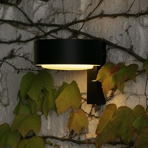MARSET Plaff-on! LED vanjska zidna svjetiljka, IP65, prigušiva, Crno, Metal
