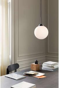 Nuura Aps Apiales 1 Velika viseća lampa, Ø 20 cm, crna/opal, prigušiva, Crno, Dnevni boravak/blagovaonica, Staklo