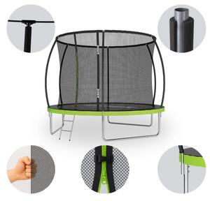Vrtni trampolin za djecu SIDER 10FT - Ø 312 CM s mrežom unutra i ljestvama