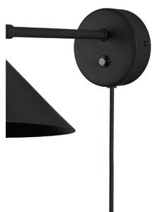 Globen Lighting Cannes zidna svjetiljka, crna, Ø 20 cm, Crno, Dnevni boravak/blagovaonica, Metal, Zidna utičnica ispod