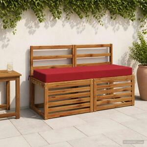 Jastuk za sjedalo SOEST 100% poliester Vinska crvena - boja crnog vina 120 x 40 x 10 cm Poliester