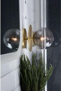 Globen Lighting ART DECO zidna svjetiljka, mesing/siva Ø 16 cm IP44, prigušiva, Sivo, Dnevni boravak/blagovaonica, Metal, Metak